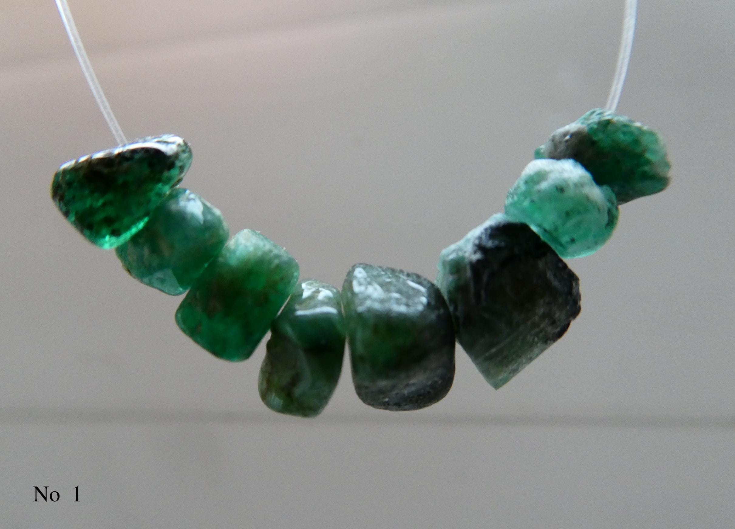 Raw Emeralds Crystals-6-7mm Beads - 8 Pcs Gemstone -jewelry Making- Craft Natural Beads