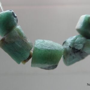 Raw Emeralds Crystals Tube 6-10mm Beads-5 Pcs Gemstone -jewelry Making -craft Natural Beads