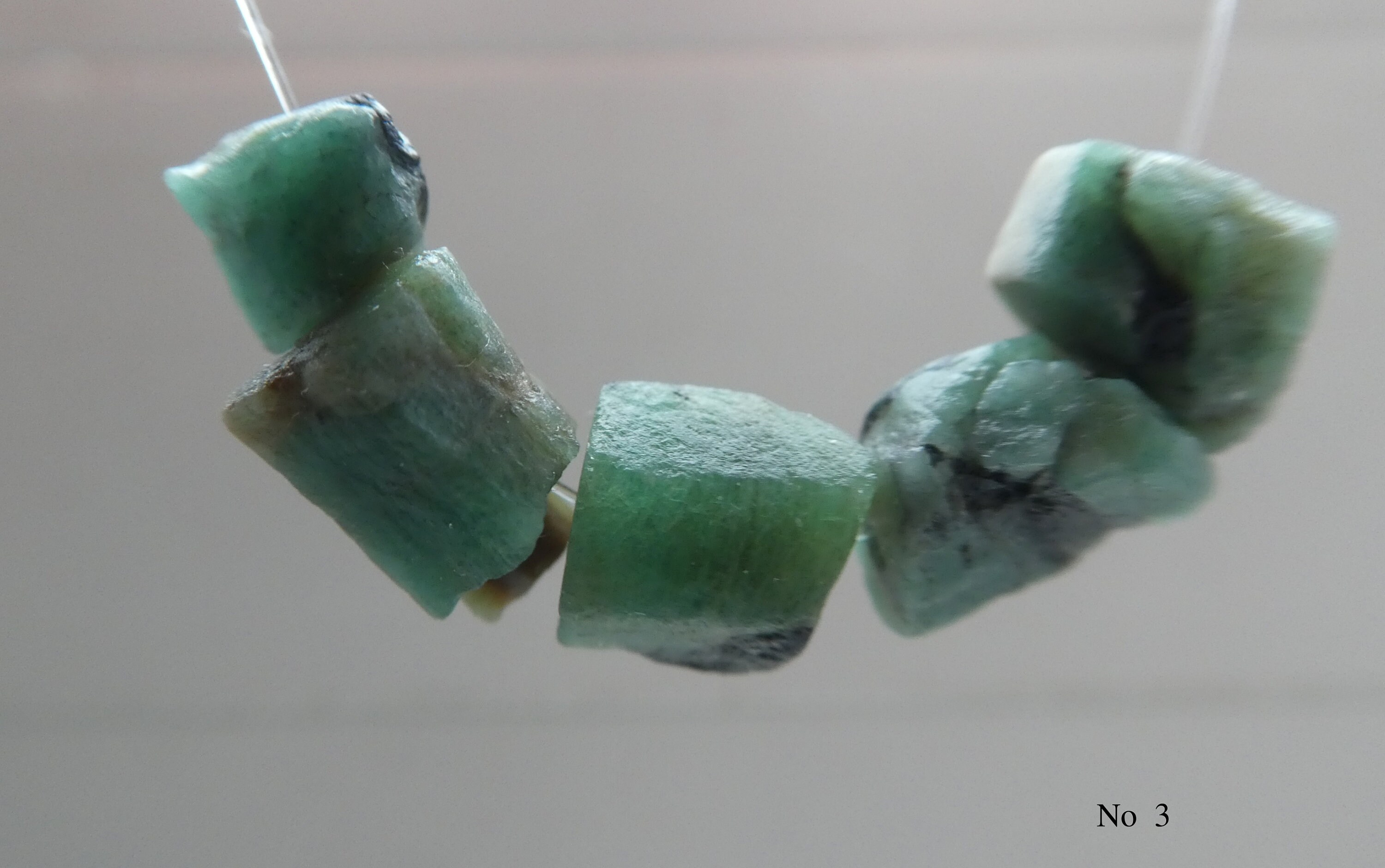 Raw Emeralds Crystals Tube 6-10mm Beads-5 Pcs Gemstone -jewelry Making -craft Natural Beads