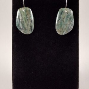 Emerald and Sterling Silver Earrings Handmade by Chris Hay