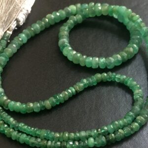 2.8-6mm Emerald Faceted Beads, Natural Emerald Faceted Rondelle Beads, Original Emerald Beads For Jewelry (10in To 20in Options)-png3