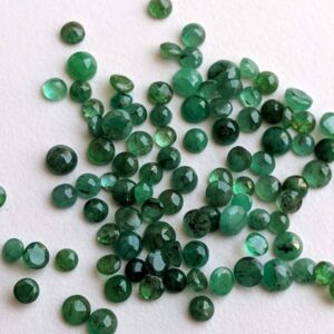 3-5mm Emerald Round Cut Stones, Natural Loose Emerald Faceted Round Gemstone, Original Emerald, Emerald For Jewelry (5pcs To 10pcs Options)