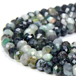 4x3mm Natural Emerald Gemstone Grade A Faceted Rondelle Loose Beads (d343)