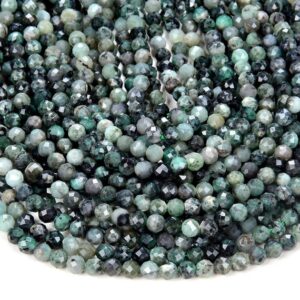 5mm Natural Emerald Gemstone Grade A Micro Faceted Round Loose Beads Bulk Lot 1,2,6,12 And 50 (p29)