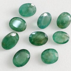 7x9mm Emerald Stone, Natural Loose Emerald Faceted Oval Cut Gemstone, 1 Piece Original Emerald, Emerald For Ring - Pgpa142