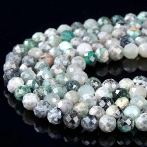 Natural Emerald Gemstone Grade A Micro Faceted Round 3mm 4mm Loose Beads 15 Inch Full Strand (p55)