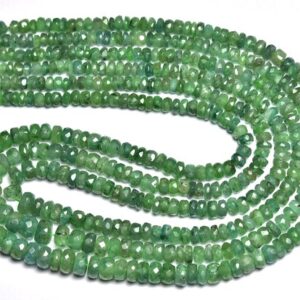 Emerald Rondelle Beads - 14 Inches,natural Emerald Faceted Rondelle,beautiful Finest Quality Emerald,size Is 3.50-5.50mm #230