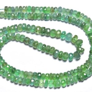 Zambian Emerald Big Rondelle Beads - 18 Inches - Natural Super Quality Faceted Emerald Rondelle - Size Is 4.5 - 5.5mm #492