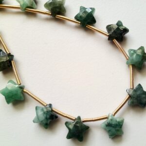 10mm Emerald Faceted Star Beads, Emerald Star Shape Bead, Emerald Briolettes For Jewelry, Fancy Star (4in To 8in Options) - Adg348 10mm Emerald Faceted Star Beads, Emerald Star Shape Bead, Emerald Briolettes For Jewelry, Fancy Star (4in To 8in Options) - Adg348
