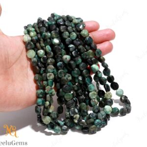 Aaa+ Green Emerald Smooth Coin Beads,natural Emerald Briolette Coin Beads,15" Gemstone Beads For Handmade Jewelry
