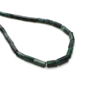 Emerald Faceted Cylinder Beads, 4x8.5 Mm To 7x16 Mm, Emerald Jewelry Making Beads, Emerald Beads, 20 Inches Full Strand, Price Per Strand Emerald Faceted Cylinder Beads, 4x8.5 Mm To 7x16 Mm, Emerald Jewelry Making Beads, Emerald Beads, 20 Inches Full Strand, Price Per Strand