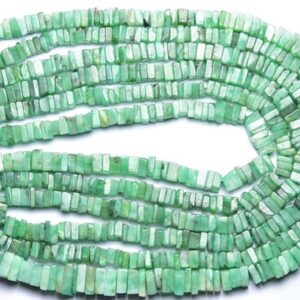 Emerald Heishi Beads - 16 inches - Natural Smooth Emerald Heishi Square Shape Beads - Size is 4-4.5 mm #1405 Emerald Heishi Beads - 16 inches - Natural Smooth Emerald Heishi Square Shape Beads - Size is 4-4.5 mm #1405