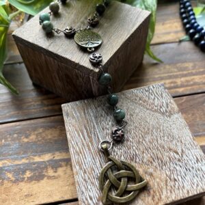 Emerald Mini Rosary / Pocket Rosary - Attuned To Goddess Freya, Crystals, Prayer Beads Emerald Mini Rosary / Pocket Rosary - Attuned To Goddess Freya, Crystals, Prayer Beads