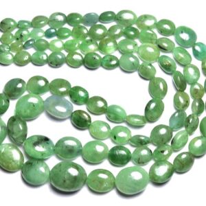 Emerald Oval Beads - 15 inches - Natural Beautiful Emerald Smooth Oval,Finest Natural Color Emerald,Size is 6-13mm #175 Emerald Oval Beads - 15 inches - Natural Beautiful Emerald Smooth Oval,Finest Natural Color Emerald,Size is 6-13mm #175