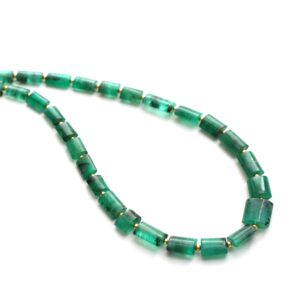 Emerald Smooth Cylinder Beads, 6x6 Mm To 10x10 Mm, Emerald Jewelry Making Beads, Plain Emerald Beads, 18 Inch Full Strand, Price Per Strand Emerald Smooth Cylinder Beads, 6x6 Mm To 10x10 Mm, Emerald Jewelry Making Beads, Plain Emerald Beads, 18 Inch Full Strand, Price Per Strand