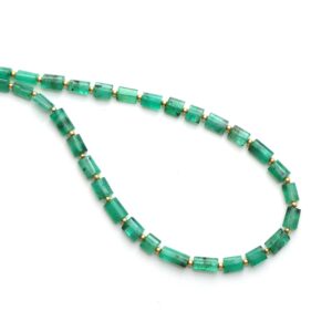 Emerald Smooth Cylinder Beads, 5x6 Mm To 5x8 Mm, Emerald Jewelry Making Beads, Plain Emerald Beads, 18 Inches Full Strand, Price Per Strand Emerald Smooth Cylinder Beads, 5x6 Mm To 5x8 Mm, Emerald Jewelry Making Beads, Plain Emerald Beads, 18 Inches Full Strand, Price Per Strand