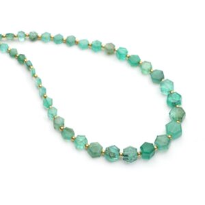 Emerald Smooth Hexagon Beads, 3x3.5 Mm To 8x9 Mm, Emerald Beads, Emerald Jewelry Making Beads, Hexagon Beads, 16 Inches, Price Per Strand Emerald Smooth Hexagon Beads, 3x3.5 Mm To 8x9 Mm, Emerald Beads, Emerald Jewelry Making Beads, Hexagon Beads, 16 Inches, Price Per Strand