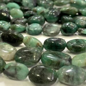 Emerald Smooth Oval Bead, Natural Green Emerald Beads Size 10/13 mm Approx Strand Length "12" Inches For Jewelry Making, AAA Wholesale Beads Emerald Smooth Oval Bead, Natural Green Emerald Beads Size 10/13 mm Approx Strand Length "12" Inches For Jewelry Making, AAA Wholesale Beads