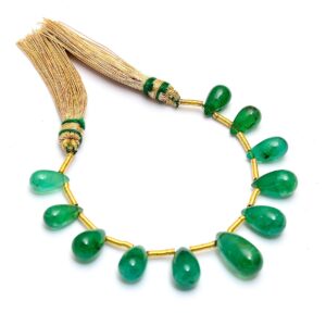 Zambian Emerald Smooth Teardrop Briolette | Natural Aaa+ Lustre Emerald Precious Gemstone Loose Drops Beads For Jewelry Making Zambian Emerald Smooth Teardrop Briolette | Natural Aaa+ Lustre Emerald Precious Gemstone Loose Drops Beads For Jewelry Making
