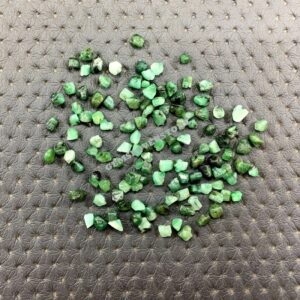 50 Raw Emerald Gemstones: Natural Green Roughs (2-4 MM)