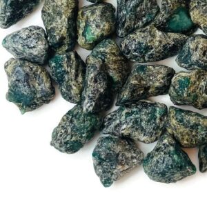 Raw Colombian Emerald Crystal: Dark Green Gemstone MEDIUM (20-30mm) Raw Colombian Emerald Crystal: Dark Green Gemstone MEDIUM (20-30mm)