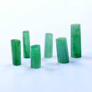 Faceted Emerald Crystal Pencil Points: Raw Green Gemstone Sticks (15-20 MM) Faceted Emerald Crystal Pencil Points: Raw Green Gemstone Sticks (15-20 MM)