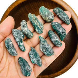 Green Raw Emerald Stone –1 Rough Colombian Crystal, Natural Long Shape Gemstone