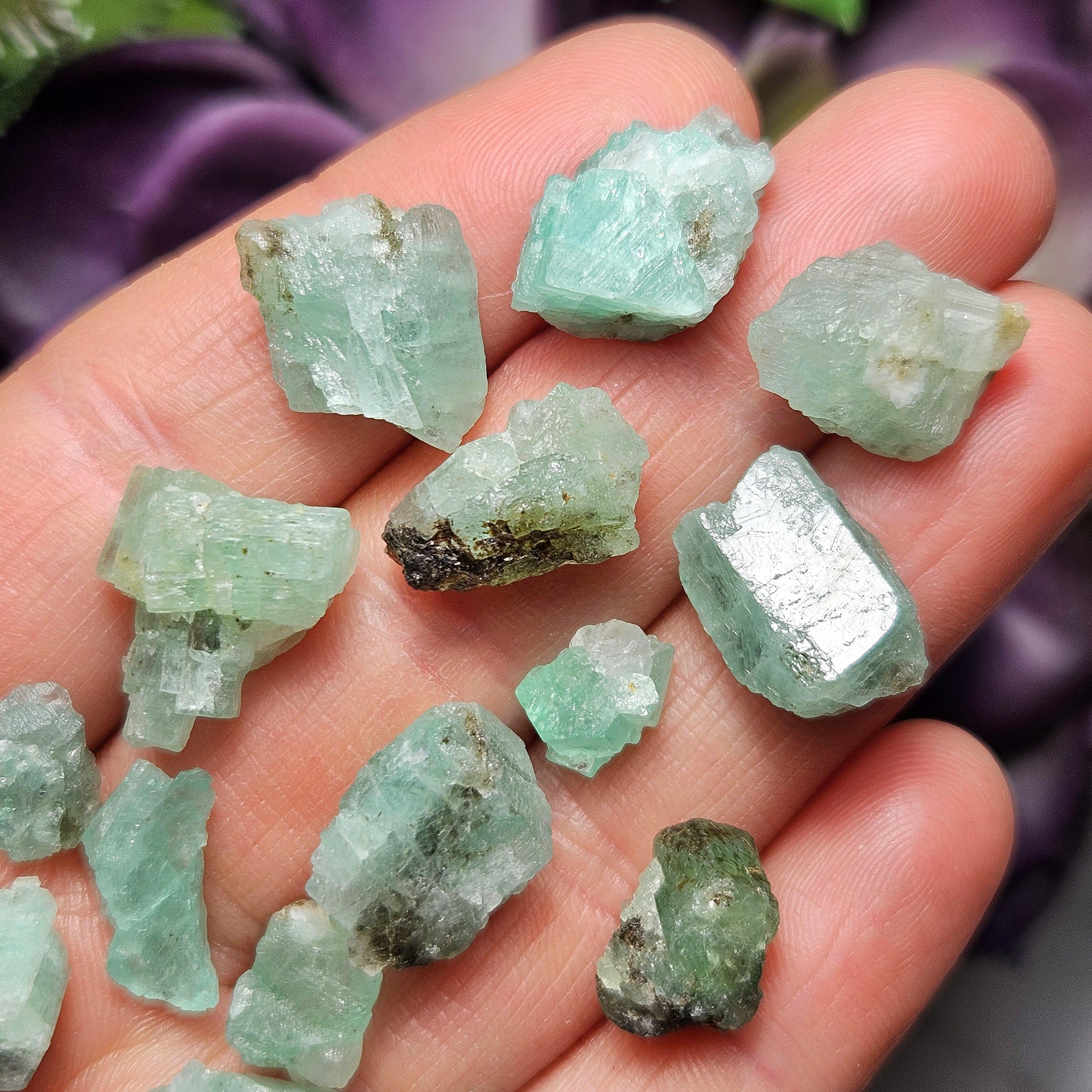 Himalayan Raw Emerald Crystal Specimen: Natural Green Emerald Stone