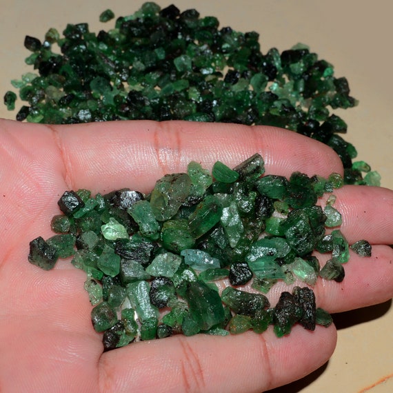 Natural Emerald Rough Stone | Transparent Raw Specimen 4-6mm
