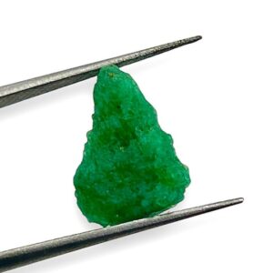Natural Zambian Emerald: Raw Rough Crystal Specimen, 4.60 Carat Natural Zambian Emerald: Raw Rough Crystal Specimen, 4.60 Carat