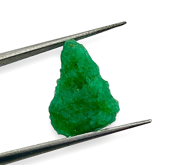 Natural Zambian Emerald: Raw Rough Crystal Specimen, 4.60 Carat Natural Zambian Emerald: Raw Rough Crystal Specimen, 4.60 Carat