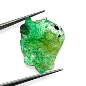Natural Zambian Emerald: Raw Rough Crystal, May Birthstone, 4.0 Carat Natural Zambian Emerald: Raw Rough Crystal, May Birthstone, 4.0 Carat