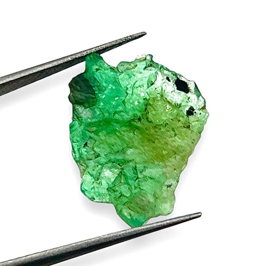 Natural Zambian Emerald: Raw Rough Crystal, May Birthstone, 4.0 Carat Natural Zambian Emerald: Raw Rough Crystal, May Birthstone, 4.0 Carat