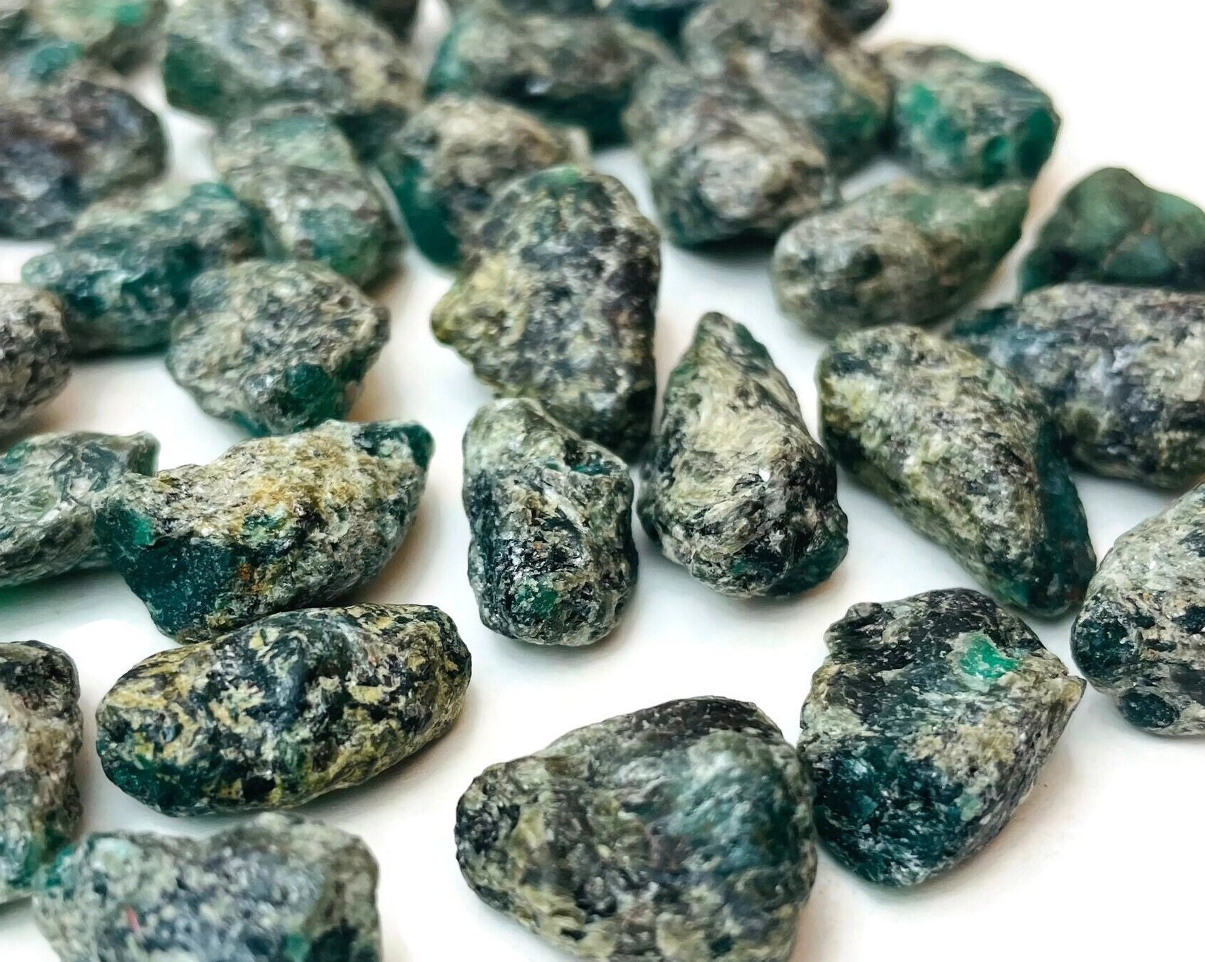 Rough Colombian Emerald Crystal: Natural Raw Gemstone Xs (8-12mm)