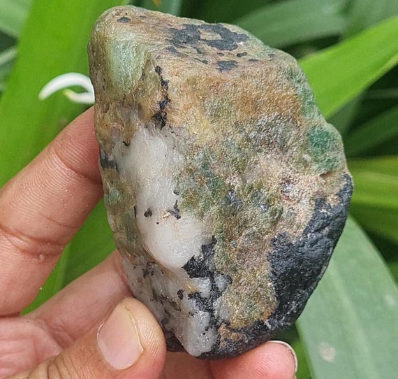 Raw Emerald Specimen: Natural Rough Gemstone For Jewelry Making Raw Emerald Specimen: Natural Rough Gemstone For Jewelry Making