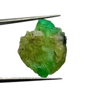 Zambian Emerald Raw Specimen: Deep Green Crystal, 13.25 Carat Zambian Emerald Raw Specimen: Deep Green Crystal, 13.25 Carat