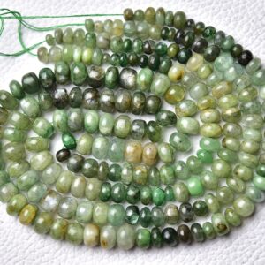 14 Inch Strand Natural Emerald Plain Rondelle 4mm To 7mm Smooth Rondelles Gemstone Beads Superb Emerald Beads Precious Rondelle Bead No3305