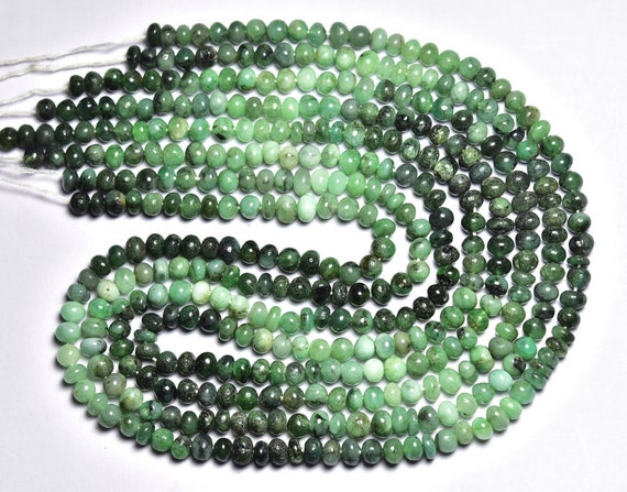 14 Inches,natural Emerald Smooth Rondelle,shaded Natural Color Emerald,size Is 4.50-5mm #215