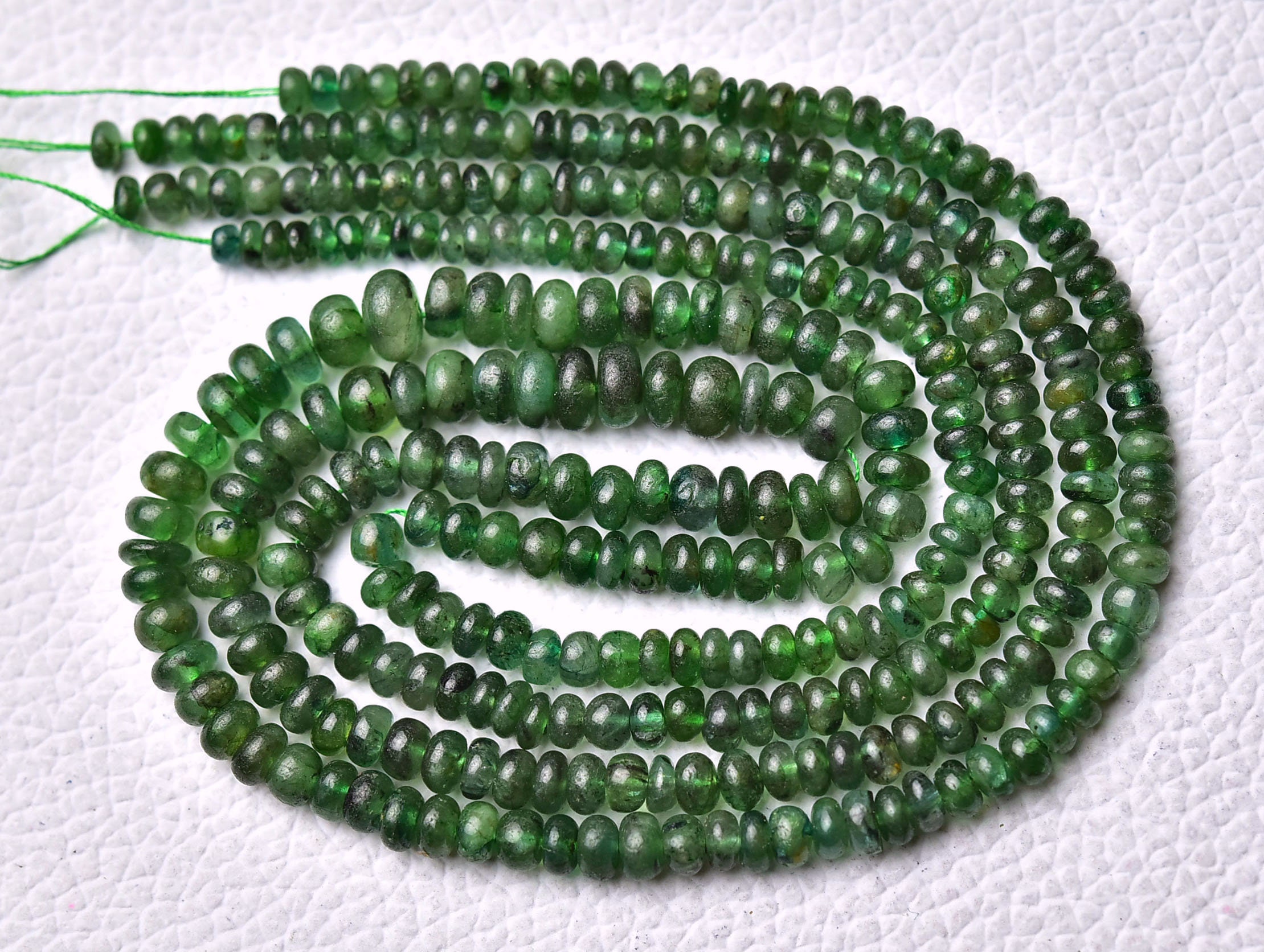 14 Inches Strand Natural Emerald Plain Rondelle Beads 3mm To 5mm Smooth Rondelles Gemstone Beads Superb Emerald Beads Rondelle No3431