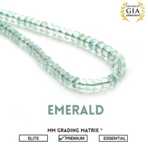 2 Mm - 5 Mm Emerald Smooth Rondelle Shape Gemstone Beads, Beads For Jewelry Making, Natural Emerald Beads Strand 18 Inches, May Birthstone