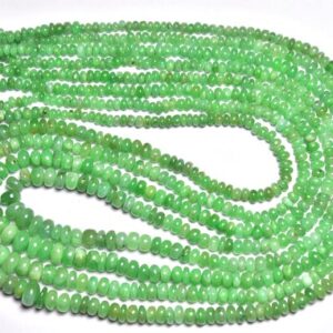 Emerald Rondelle Beads - 18 inches - Natural Beautiful Emerald Smooth Rondelle - Size is 3-4.50mm #98