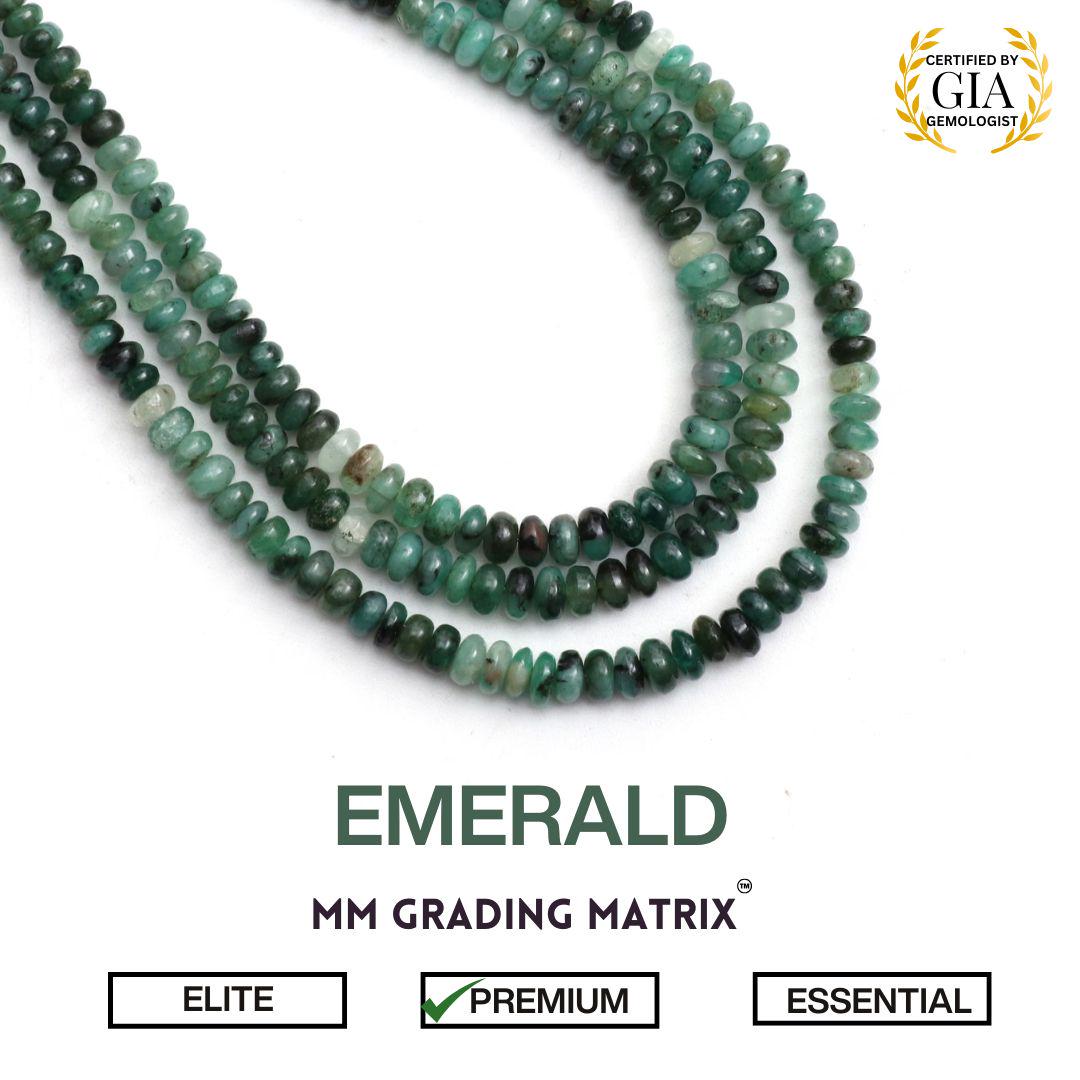 Emerald Gemstone Beads, 2.5 Mm To 4.5 Mm, Natural Emerald Smooth Rondelle Shape Beads, May Birthstone, Emerald Plain Beads, Emerald Beads