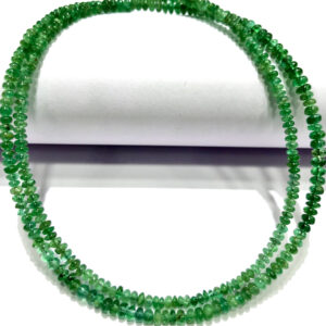 Green Emerald Smooth Rondelle Beads Natural Columbian Emerald 3mm Beads Emerald Smooth 3mm Rondelles 3mm Emerald Gemstone Beads 18” Strand