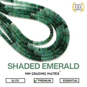 Natural Shaded Emerald Smooth Rondelle Beads, 3.5 Mm To 4.5 Mm Emerald Plain Gemstone Beads, May Birthstone Jewelry Making Beads Strand 18"