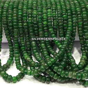 Natural Emerald Smooth Rondelle Beads Emerald Gemstone Beads Polished Emerald Beads Strand 4.MM Emerald Rondelle Beads Wholesale Price.