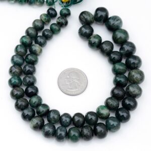 Natural Emerald Smooth Round Rondelle Beads, Huge 9mm To 15mm Emerald Beads Loose, 11 Inch/22 Inch Emerald Gemstone Beads, Gds1897