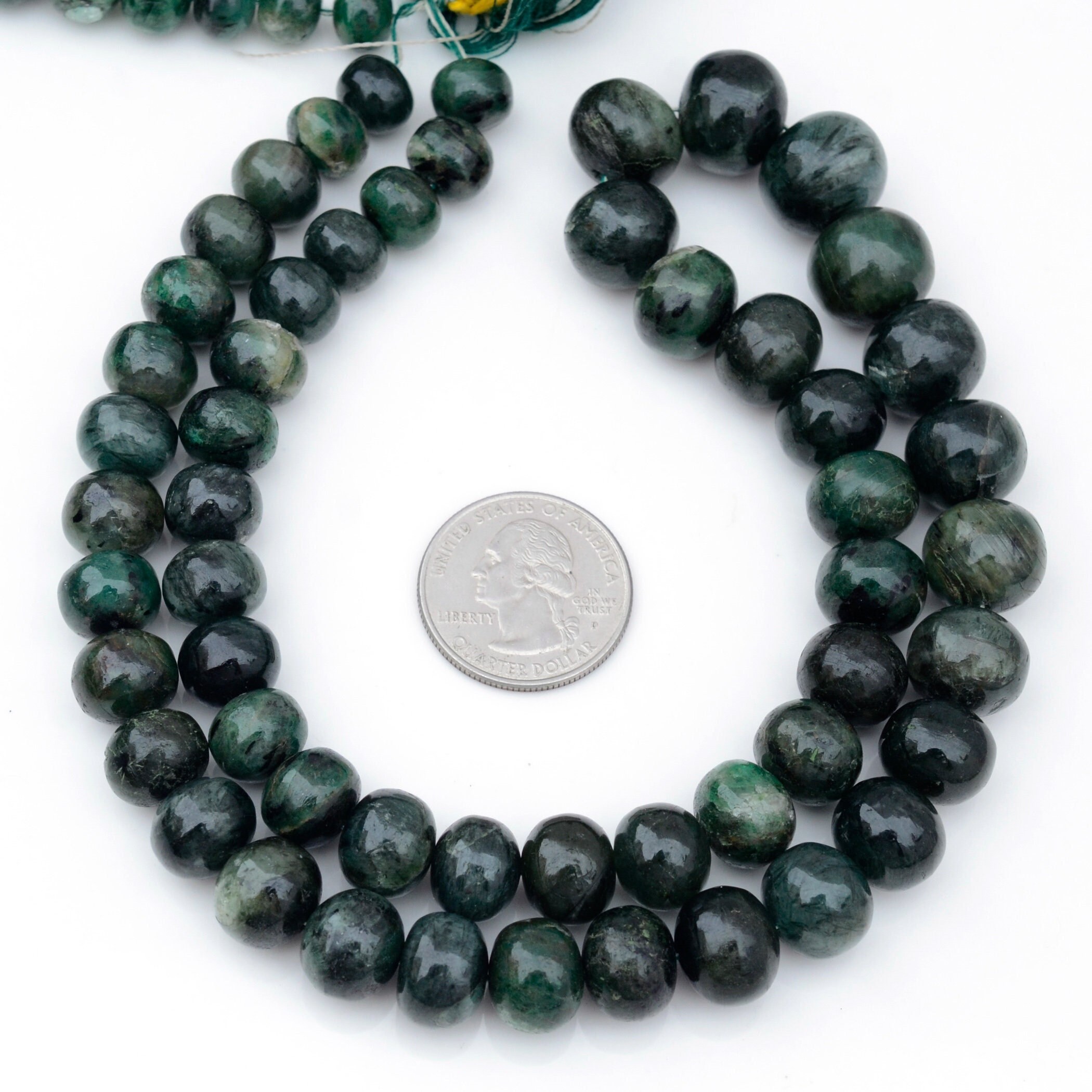 Natural Emerald Smooth Round Rondelle Beads, Huge 9mm To 15mm Emerald Beads Loose, 11 Inch/22 Inch Emerald Gemstone Beads, Gds1897
