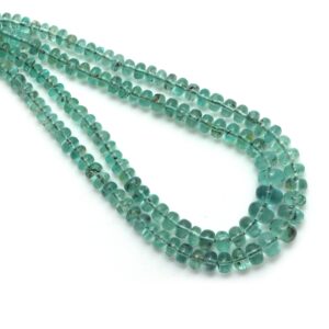 Emerald Smooth Rondelle Beads, 2 Mm To 6 Mm, Emerald Jewelry Making Beads, Handmade Jewelry, 18 Inches Full Strand, Price Per Strand