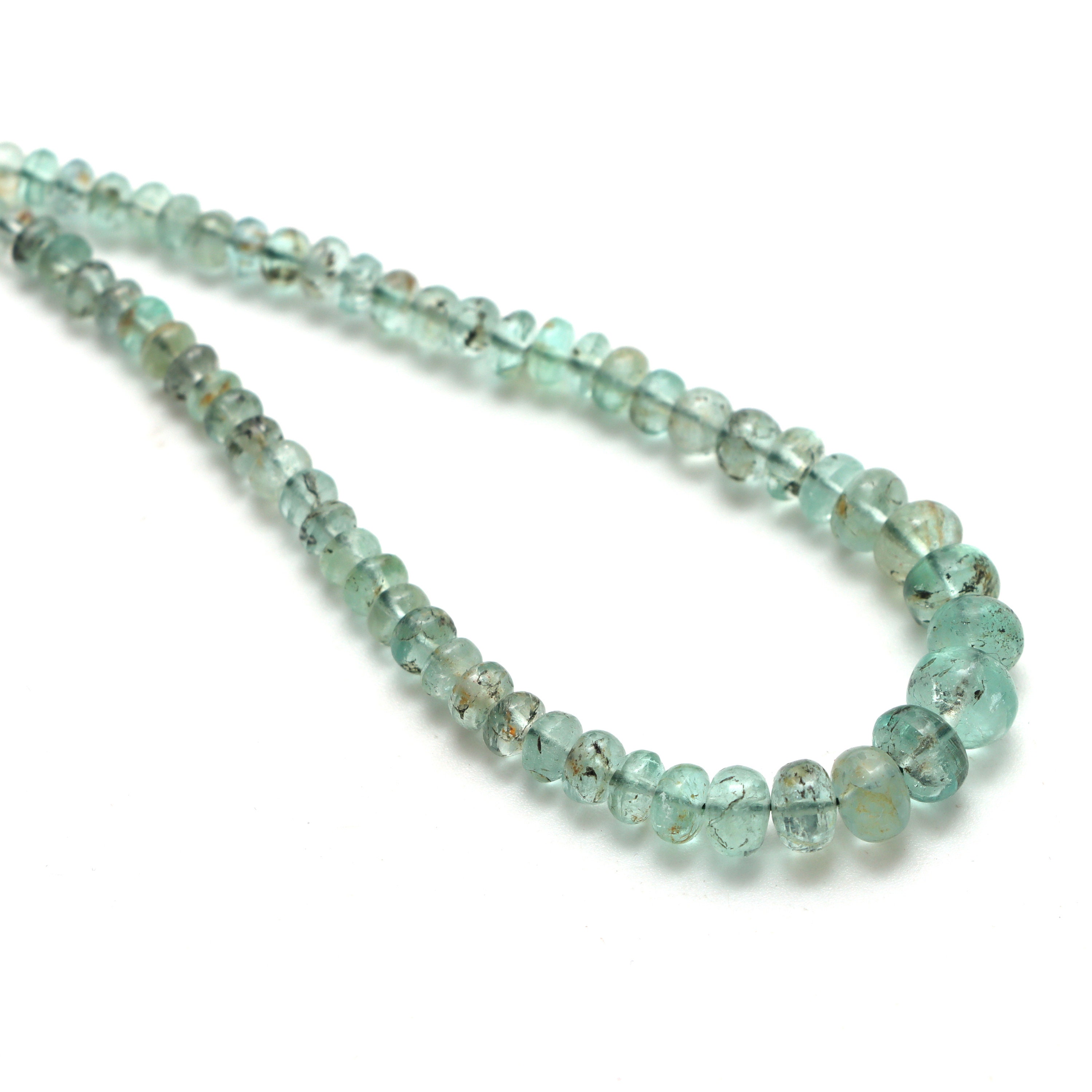 Emerald Smooth Rondelle Beads, 2 Mm To 7 Mm, Emerald Jewelry Making Beads, Handmade Jewelry, 18 Inches Full Strand, Price Per Strand