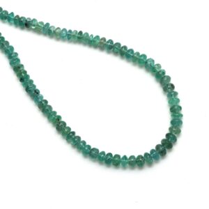 Emerald Smooth Rondelle Beads, 4 Mm To 5 Mm, Emerald Jewelry Making Beads, Handmade Jewelry, 16 Inches Full Strand, Price Per Strand